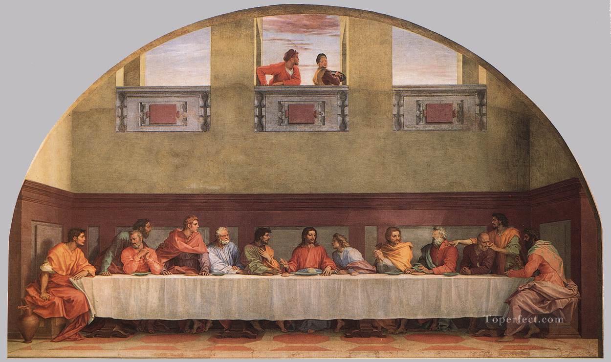 最後の晩餐 ルネッサンス マニエリスム アンドレア デル サルト油絵